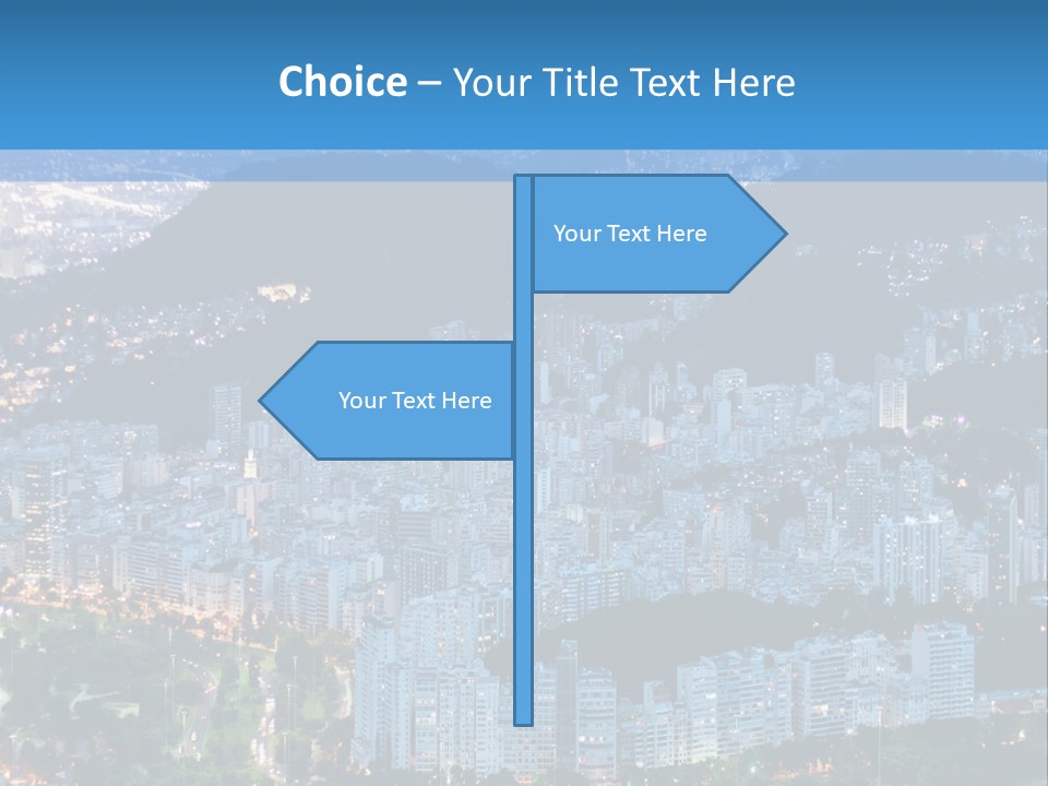 Mountain Sunset Downtown PowerPoint Template