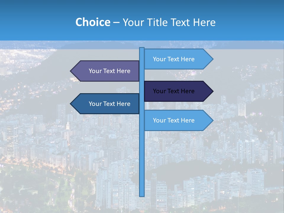 Mountain Sunset Downtown PowerPoint Template