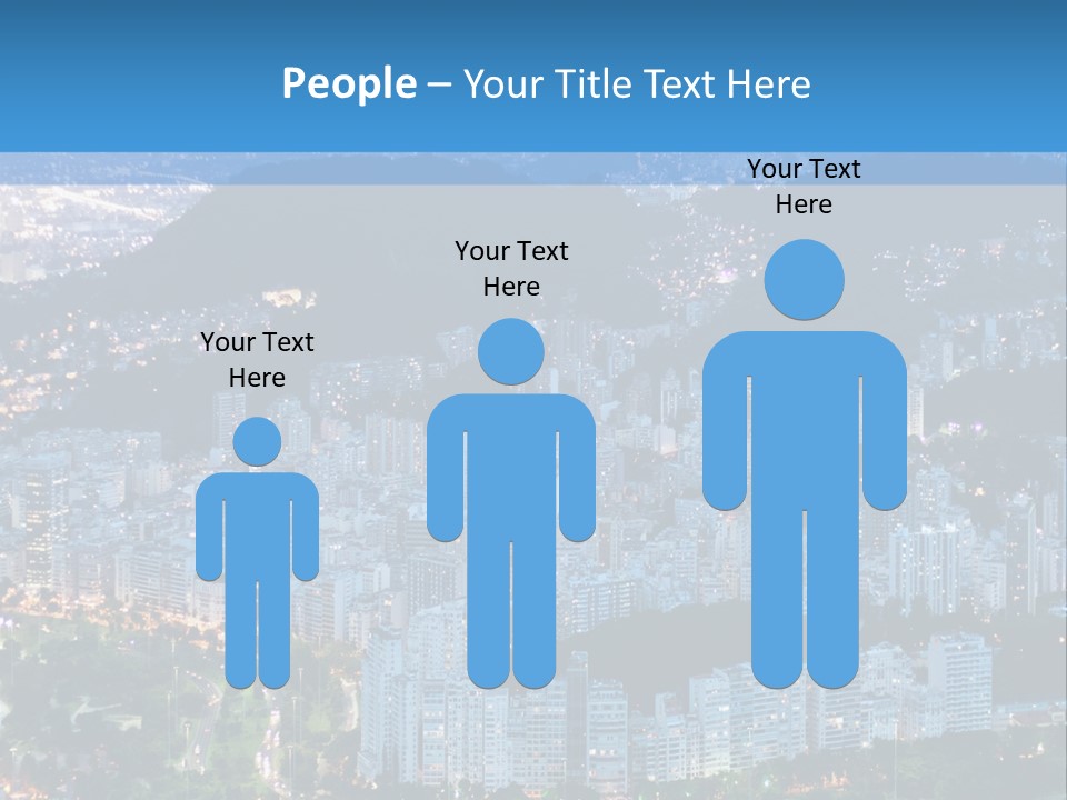 Mountain Sunset Downtown PowerPoint Template