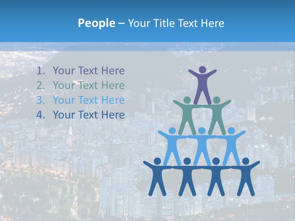 Mountain Sunset Downtown PowerPoint Template