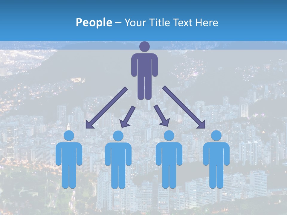 Mountain Sunset Downtown PowerPoint Template