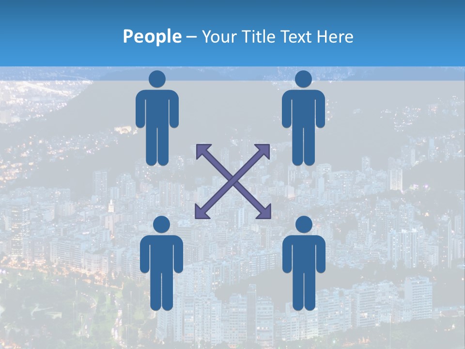 Mountain Sunset Downtown PowerPoint Template