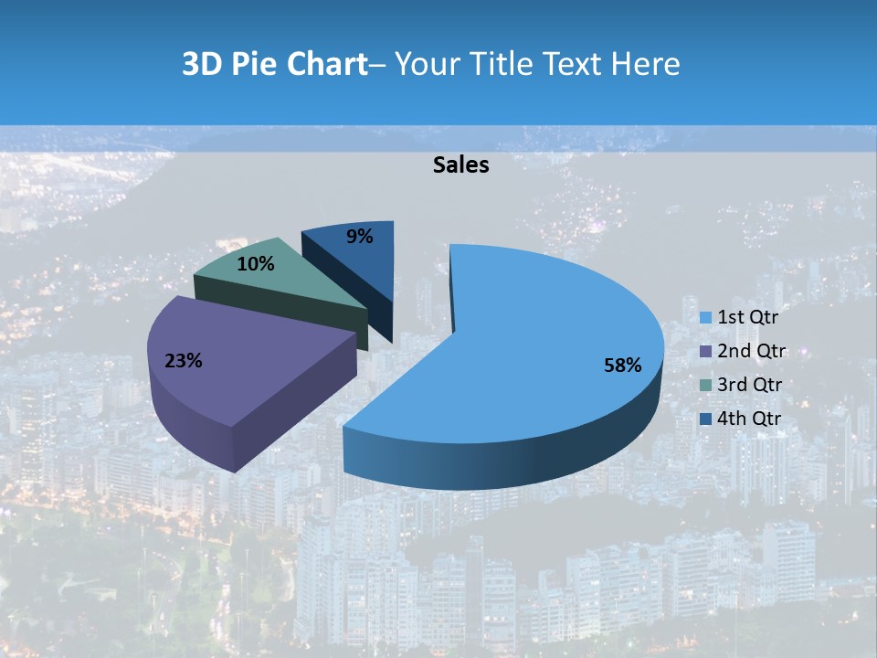Mountain Sunset Downtown PowerPoint Template