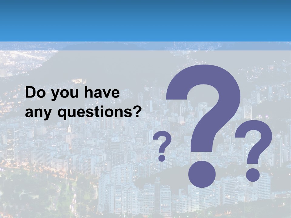 Mountain Sunset Downtown PowerPoint Template