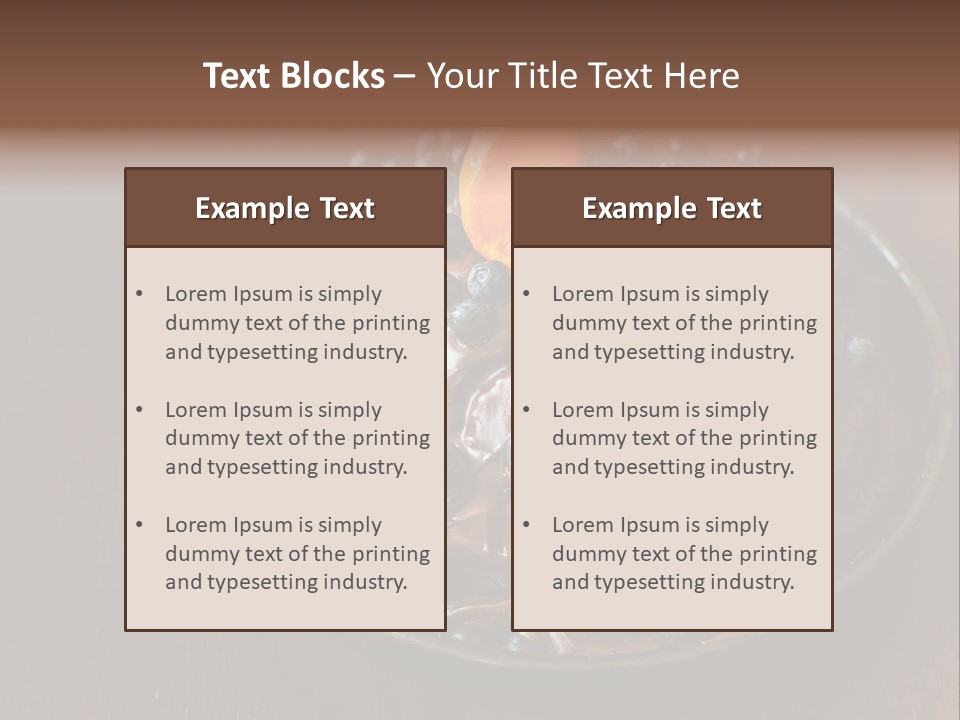 Sweet Wooden Dessert PowerPoint Template