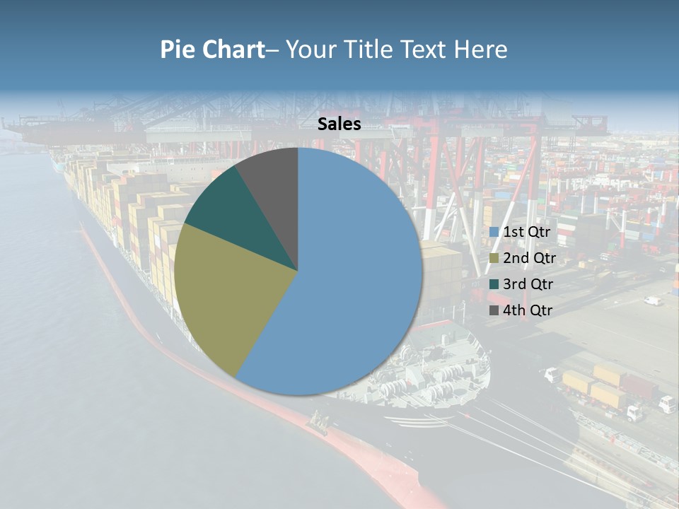 Unloading Tugboats Cargo Containers PowerPoint Template