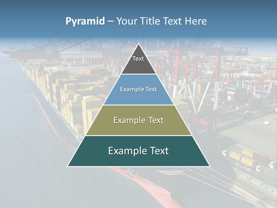 Unloading Tugboats Cargo Containers PowerPoint Template