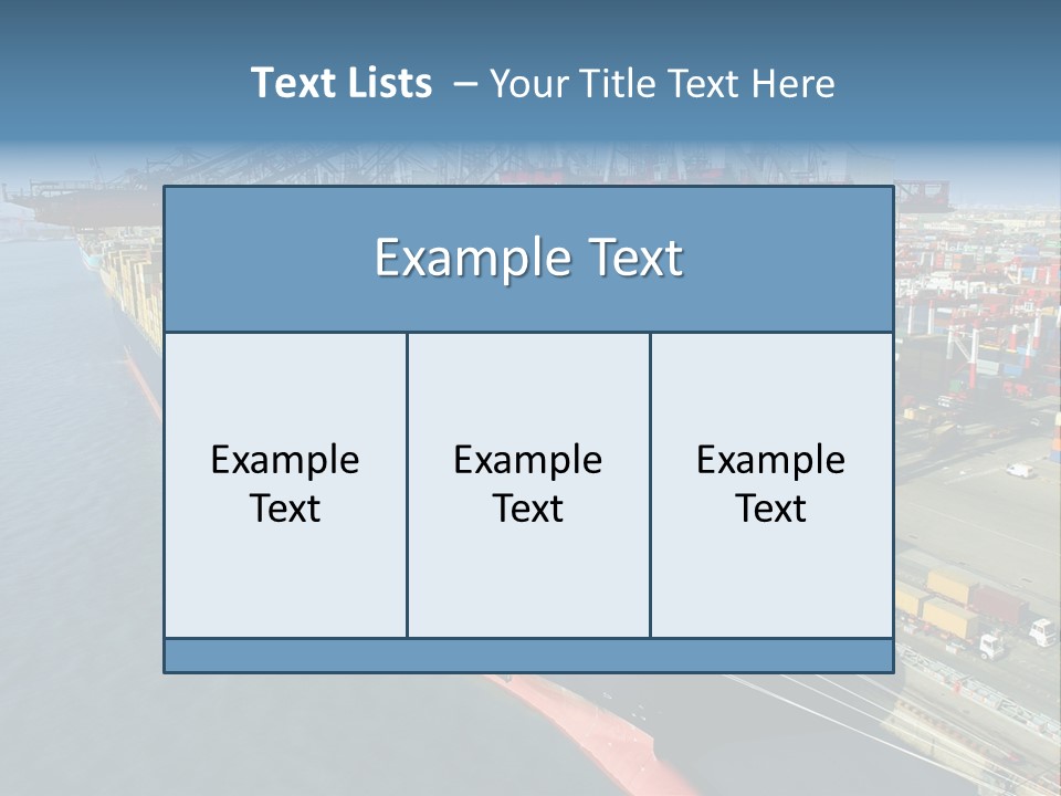 Unloading Tugboats Cargo Containers PowerPoint Template