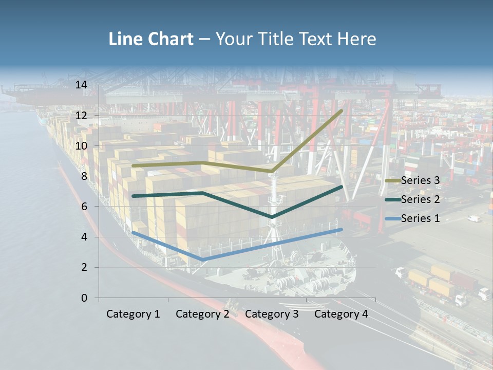 Unloading Tugboats Cargo Containers PowerPoint Template