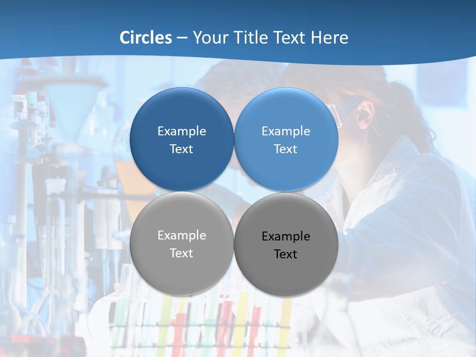 A Couple Of People In A Lab Doing Something PowerPoint Template