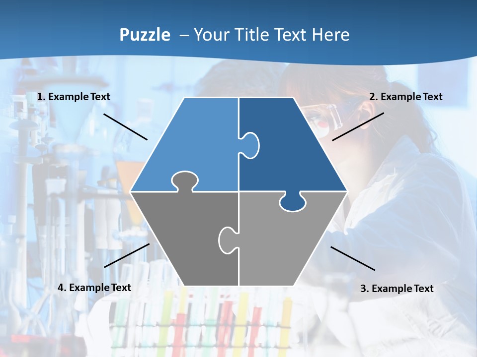 A Couple Of People In A Lab Doing Something PowerPoint Template