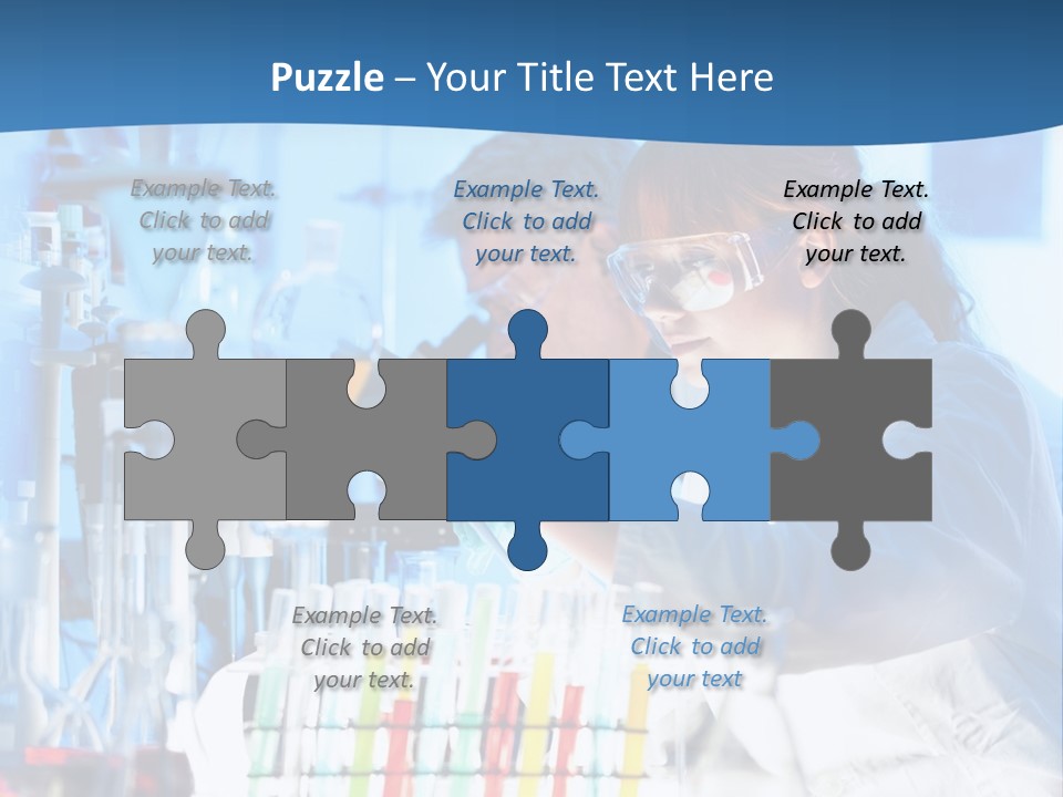 A Couple Of People In A Lab Doing Something PowerPoint Template