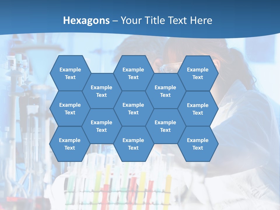 A Couple Of People In A Lab Doing Something PowerPoint Template