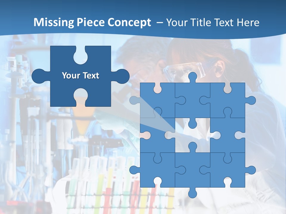 A Couple Of People In A Lab Doing Something PowerPoint Template