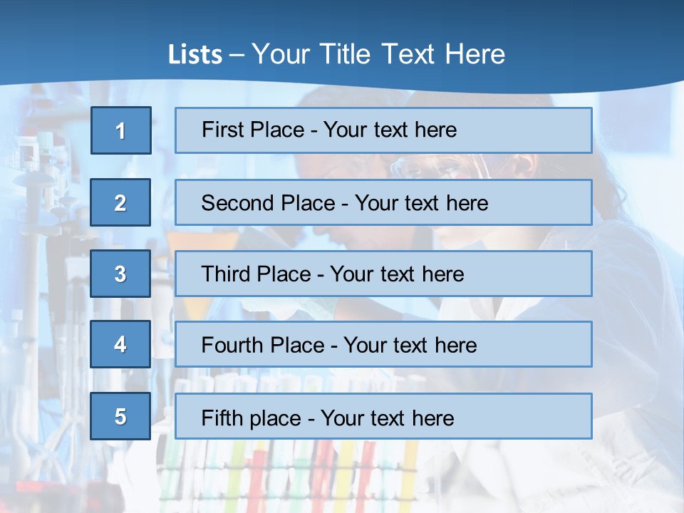 A Couple Of People In A Lab Doing Something PowerPoint Template