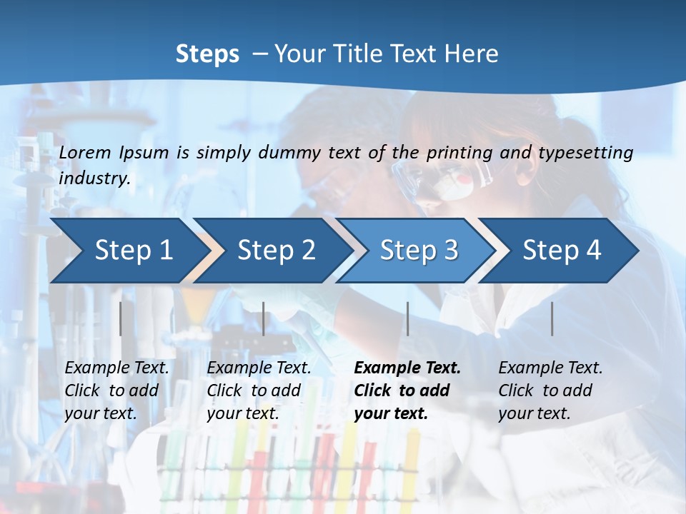 A Couple Of People In A Lab Doing Something PowerPoint Template
