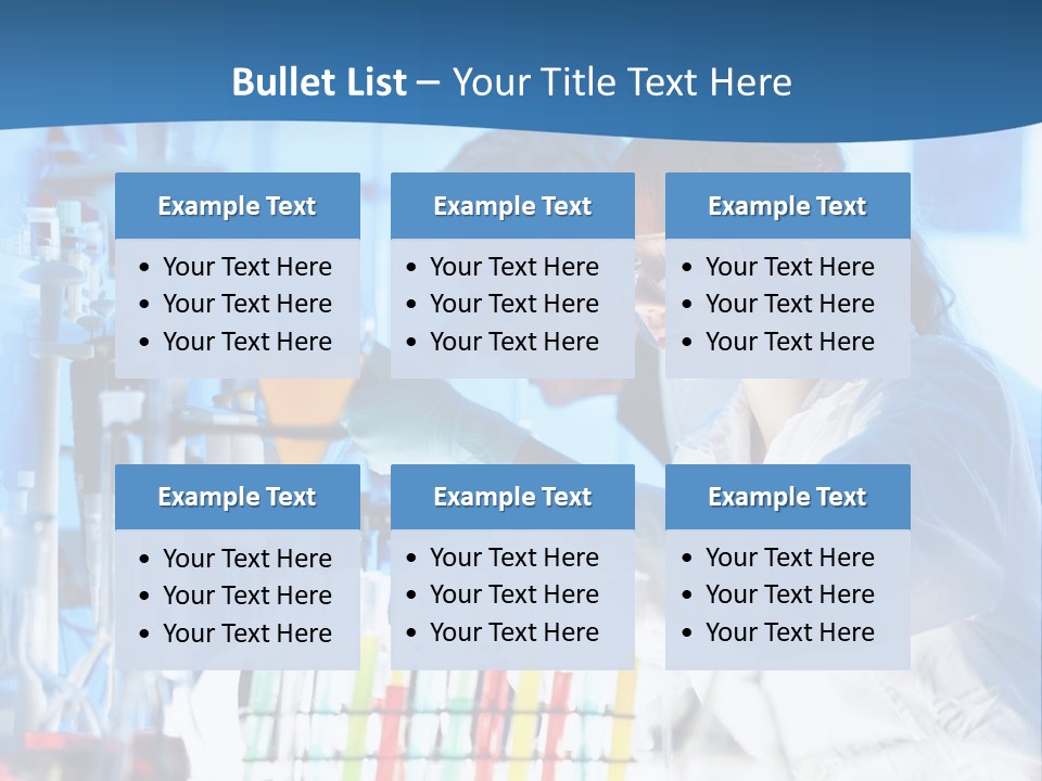 A Couple Of People In A Lab Doing Something PowerPoint Template