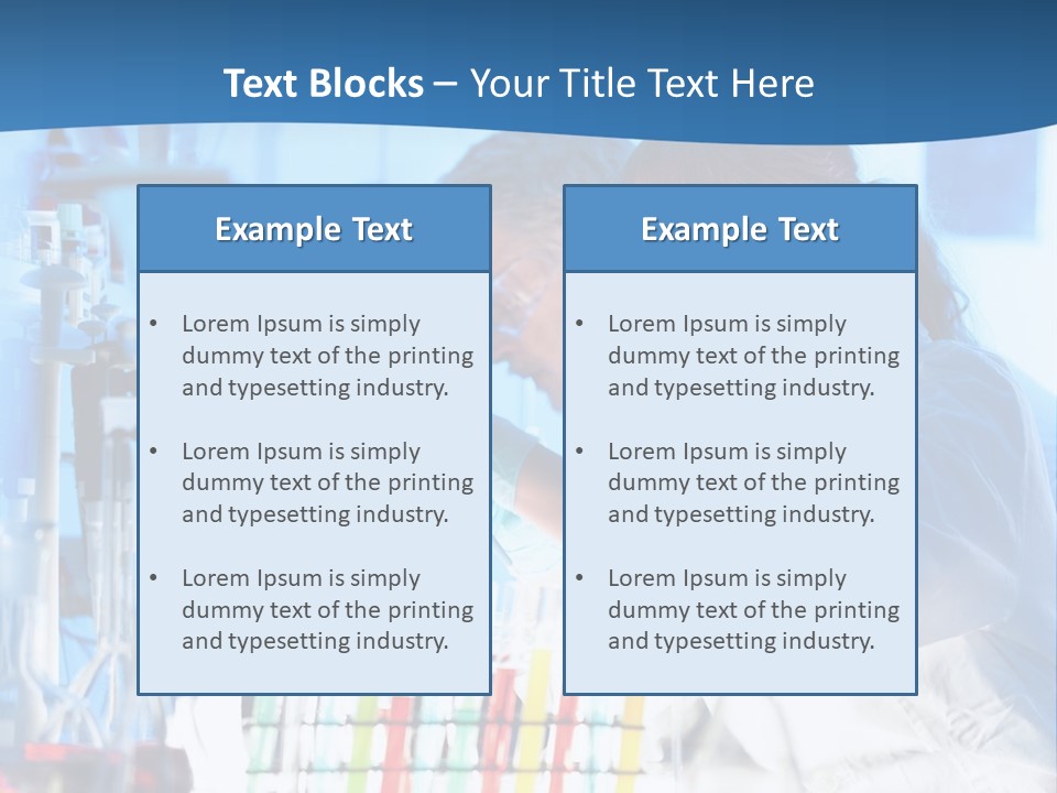 A Couple Of People In A Lab Doing Something PowerPoint Template