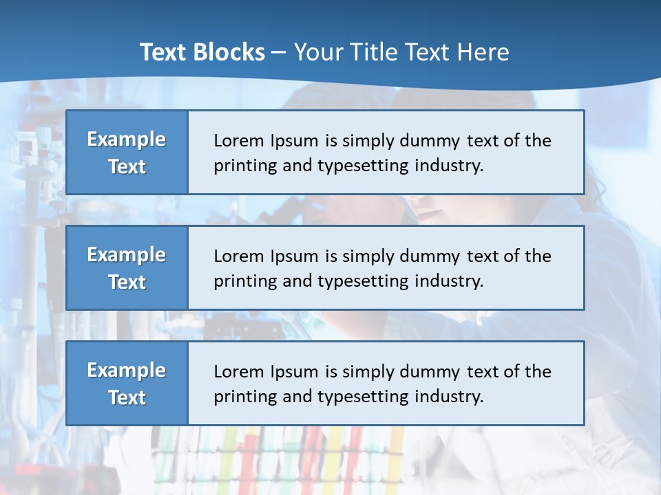 A Couple Of People In A Lab Doing Something PowerPoint Template