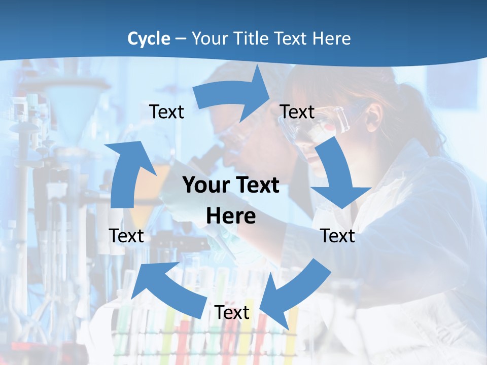 A Couple Of People In A Lab Doing Something PowerPoint Template