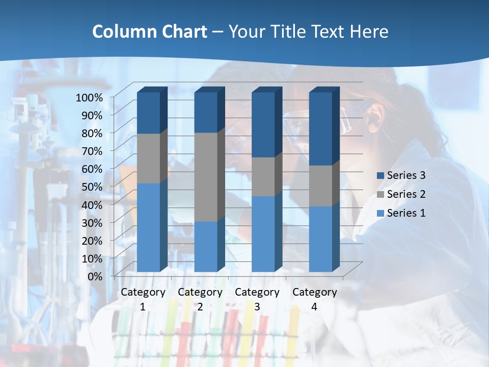 A Couple Of People In A Lab Doing Something PowerPoint Template