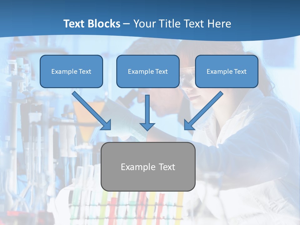 A Couple Of People In A Lab Doing Something PowerPoint Template