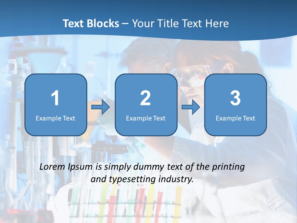 A Couple Of People In A Lab Doing Something PowerPoint Template