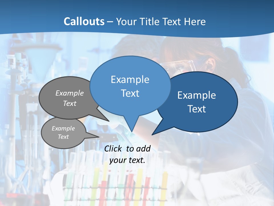 A Couple Of People In A Lab Doing Something PowerPoint Template