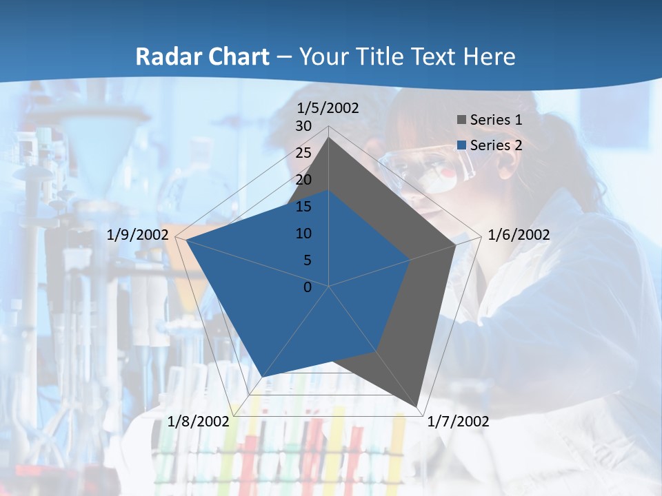 A Couple Of People In A Lab Doing Something PowerPoint Template