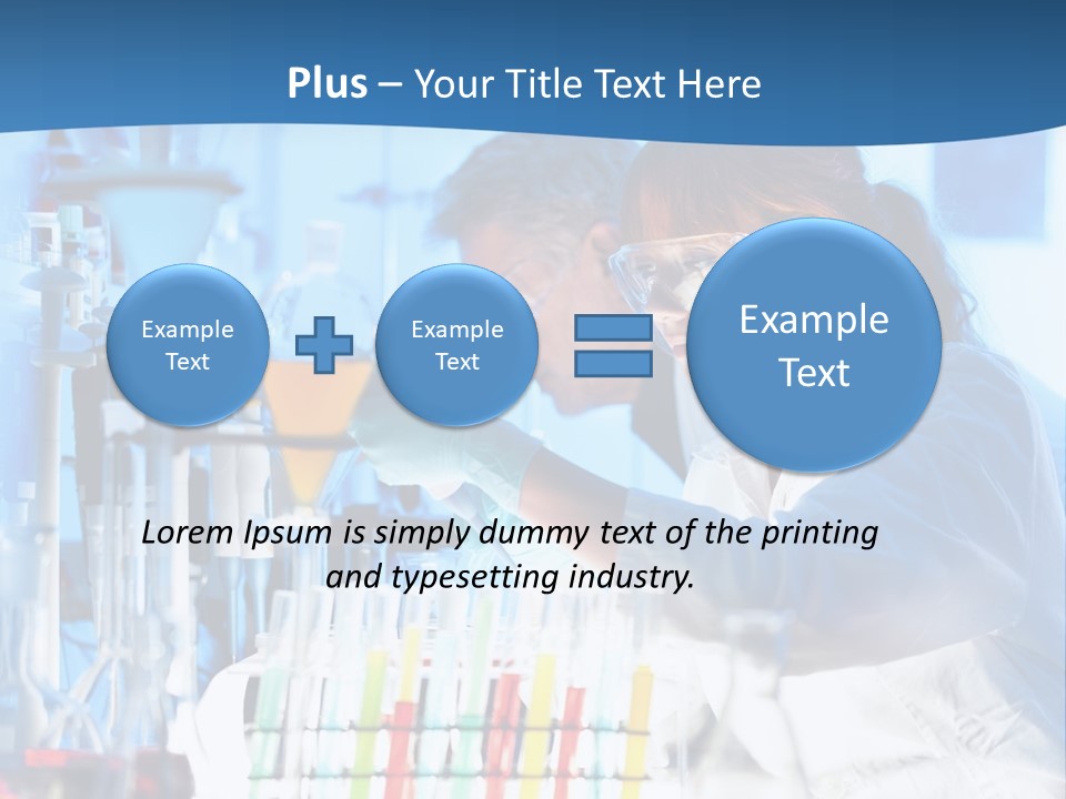 A Couple Of People In A Lab Doing Something PowerPoint Template