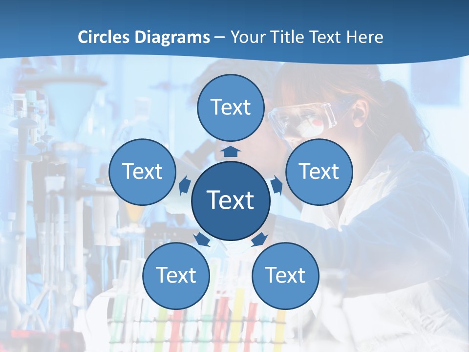 A Couple Of People In A Lab Doing Something PowerPoint Template