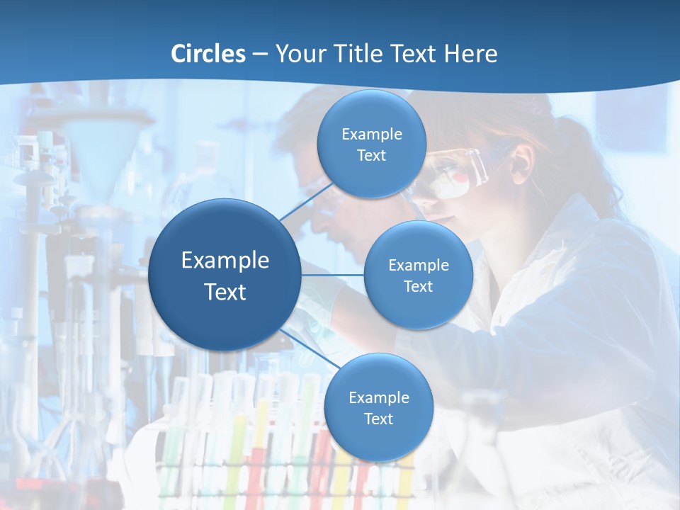 A Couple Of People In A Lab Doing Something PowerPoint Template