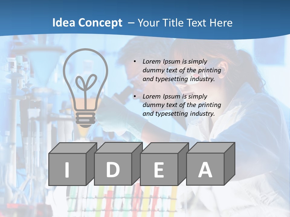 A Couple Of People In A Lab Doing Something PowerPoint Template