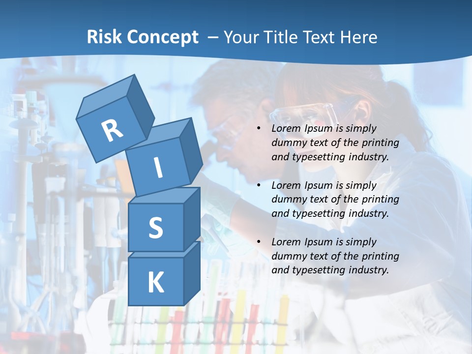 A Couple Of People In A Lab Doing Something PowerPoint Template