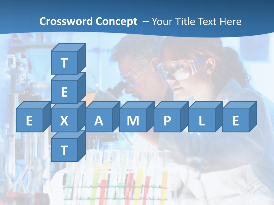 A Couple Of People In A Lab Doing Something PowerPoint Template