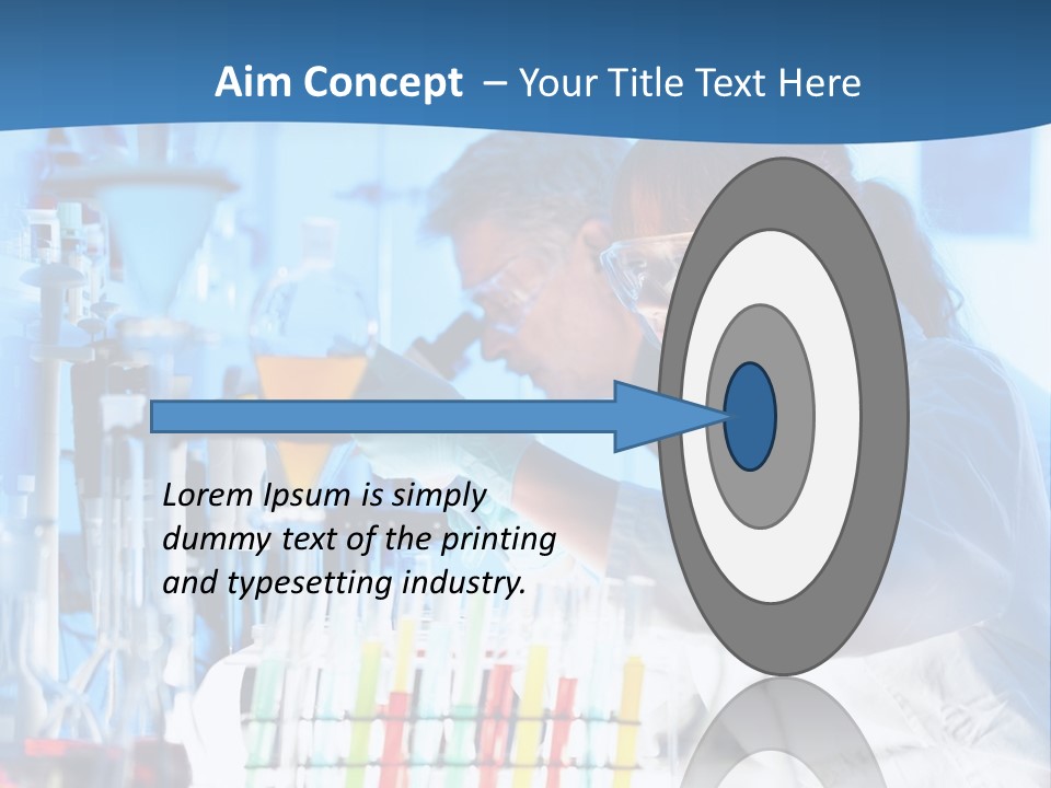 A Couple Of People In A Lab Doing Something PowerPoint Template