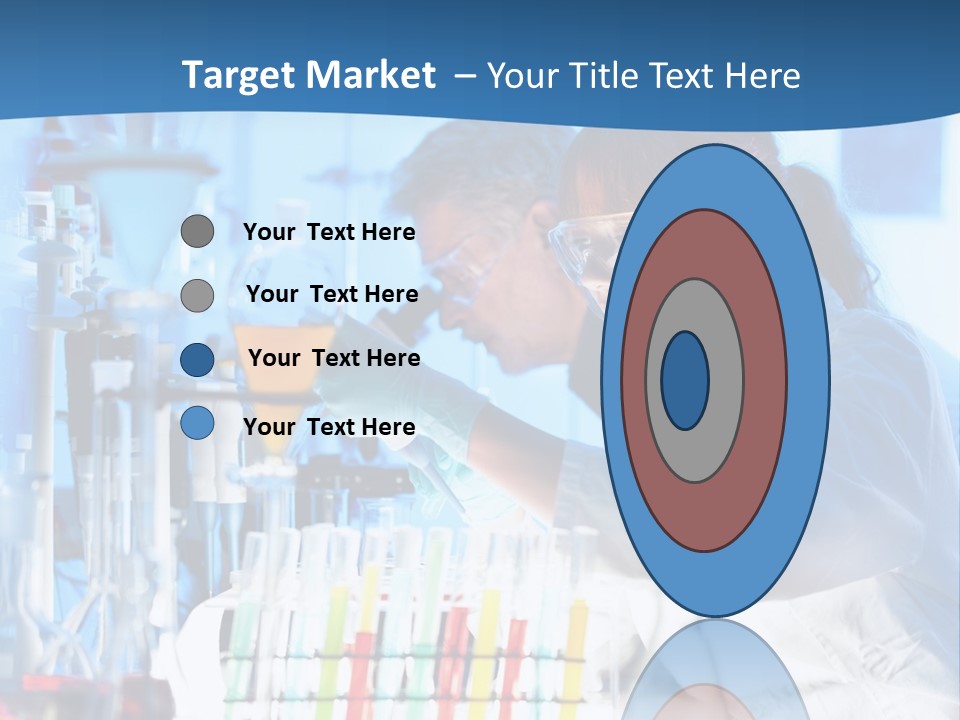 A Couple Of People In A Lab Doing Something PowerPoint Template