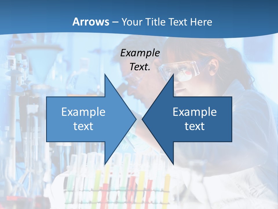 A Couple Of People In A Lab Doing Something PowerPoint Template