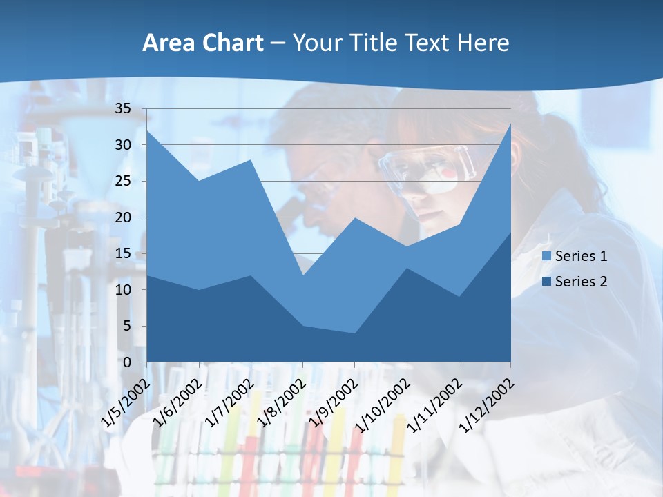 A Couple Of People In A Lab Doing Something PowerPoint Template