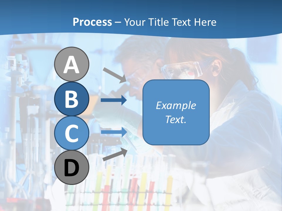 A Couple Of People In A Lab Doing Something PowerPoint Template