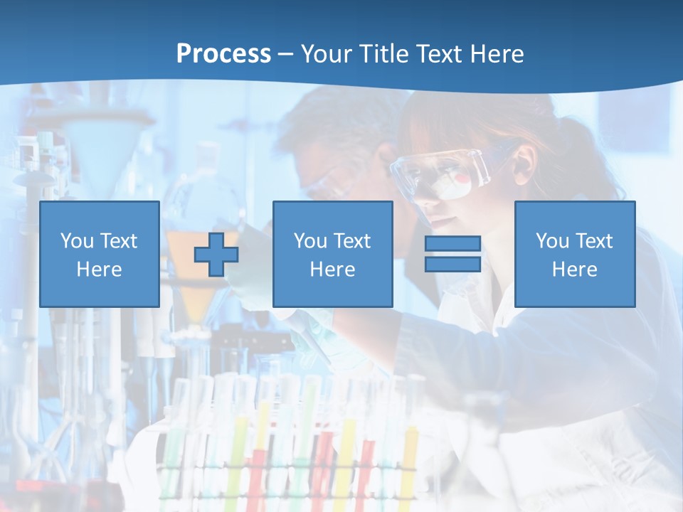 A Couple Of People In A Lab Doing Something PowerPoint Template