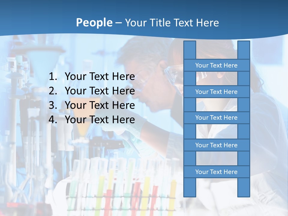 A Couple Of People In A Lab Doing Something PowerPoint Template