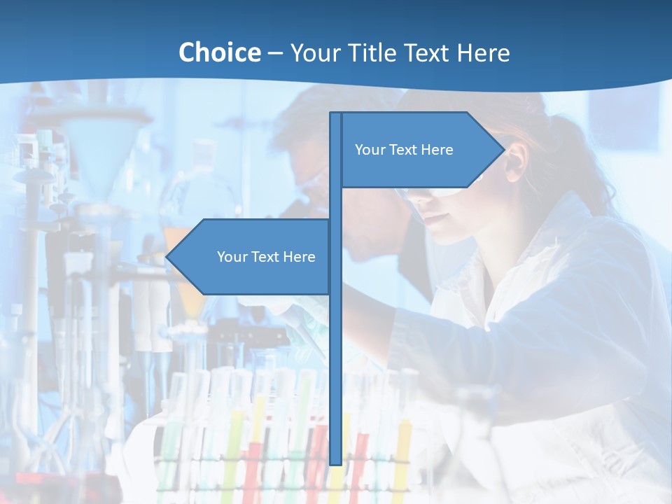 A Couple Of People In A Lab Doing Something PowerPoint Template