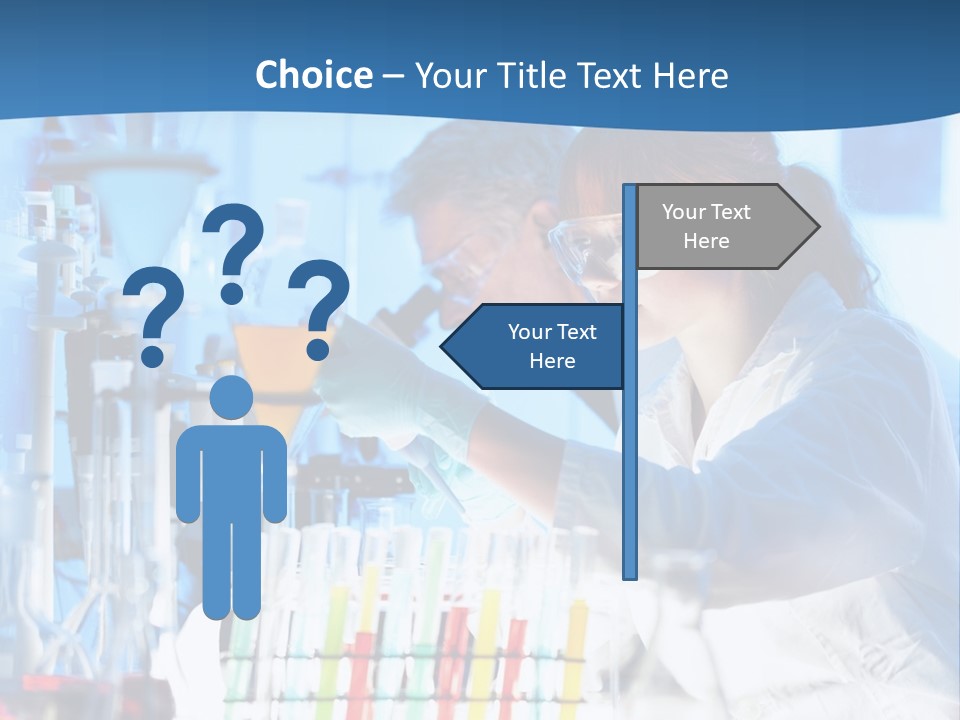 A Couple Of People In A Lab Doing Something PowerPoint Template