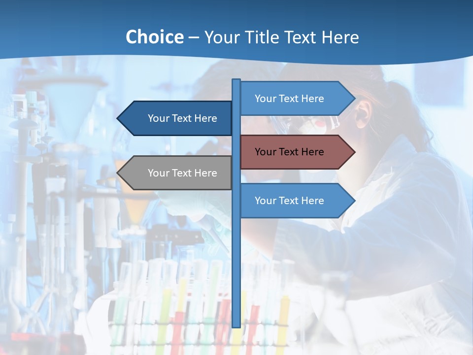 A Couple Of People In A Lab Doing Something PowerPoint Template
