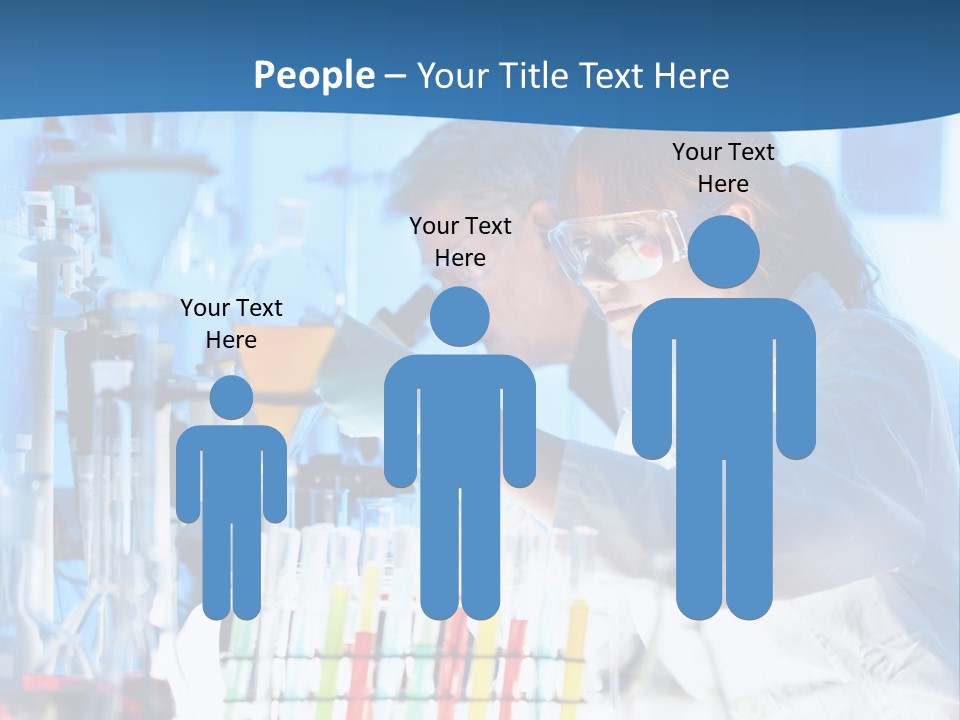 A Couple Of People In A Lab Doing Something PowerPoint Template
