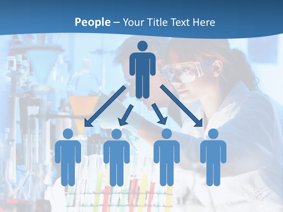 A Couple Of People In A Lab Doing Something PowerPoint Template