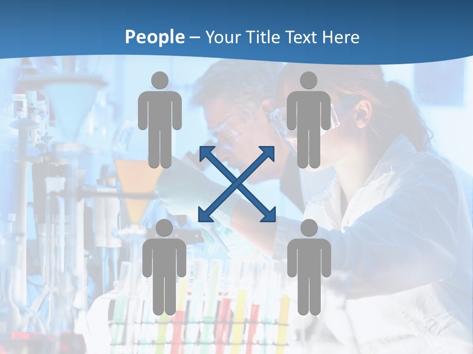 A Couple Of People In A Lab Doing Something PowerPoint Template