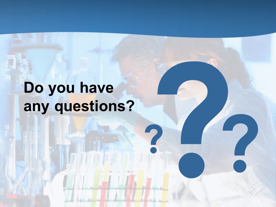 A Couple Of People In A Lab Doing Something PowerPoint Template