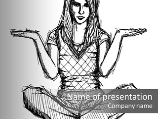 Concept Draw Female PowerPoint Template